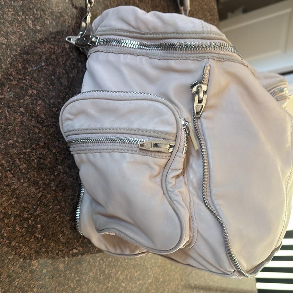 ALEXANDER WANG JANE PINK SILVER LEATHER BAG - Picture 15 of 16